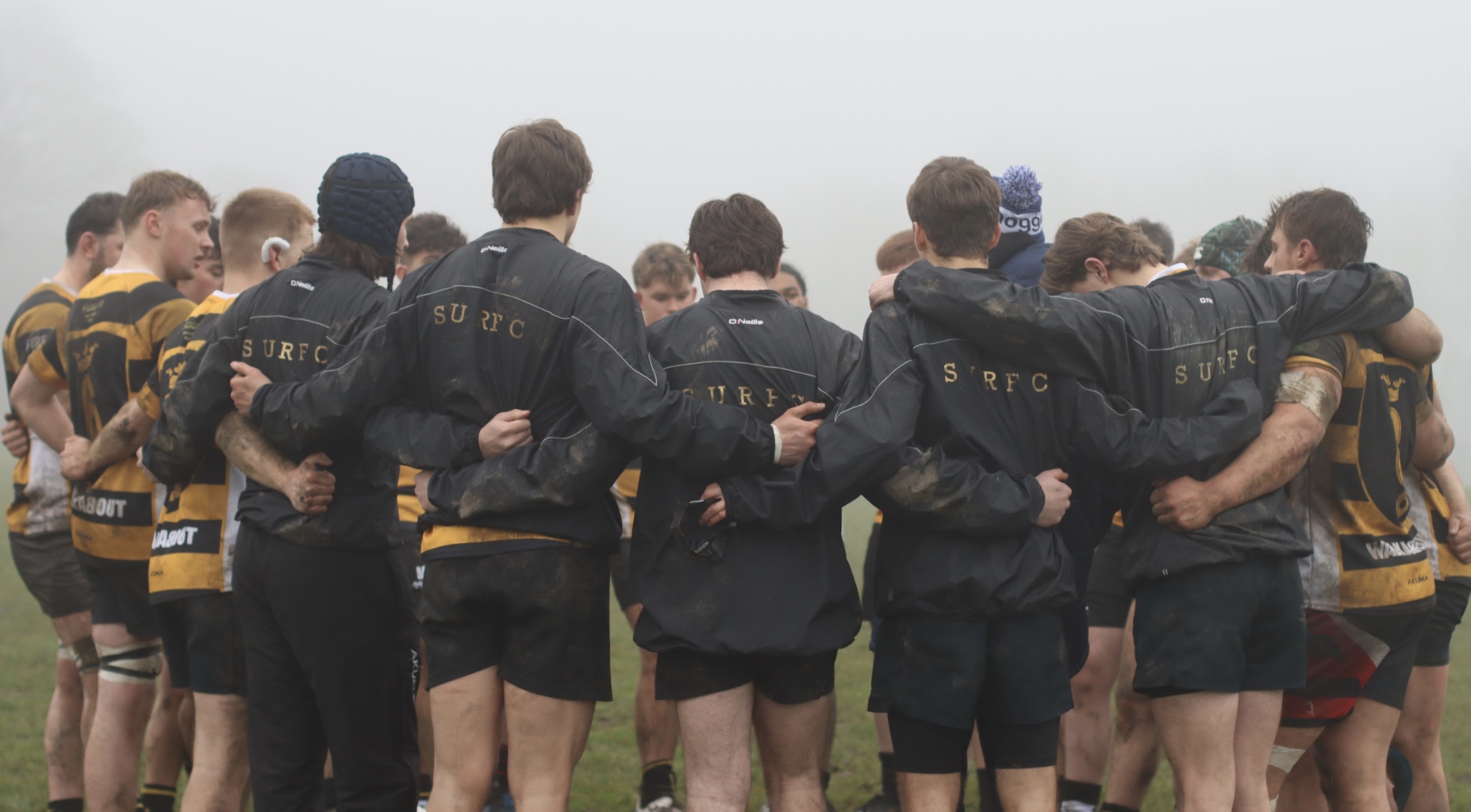 SURFC team huddle in the fog